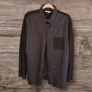 Helmut Lang Mens Black Dress Shirt